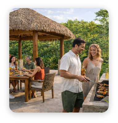 Palapa con Asadores